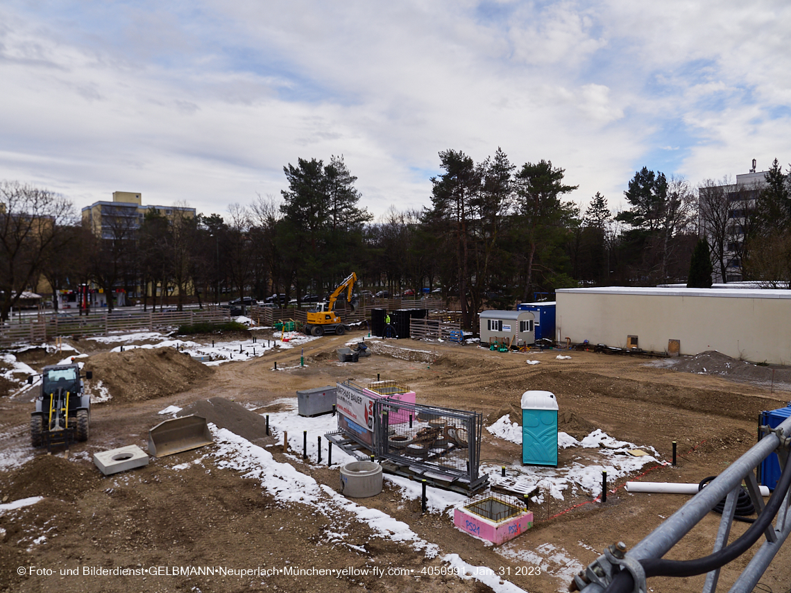 31.01.2023 - Baustelle Haus für Kinder in Neuperlach